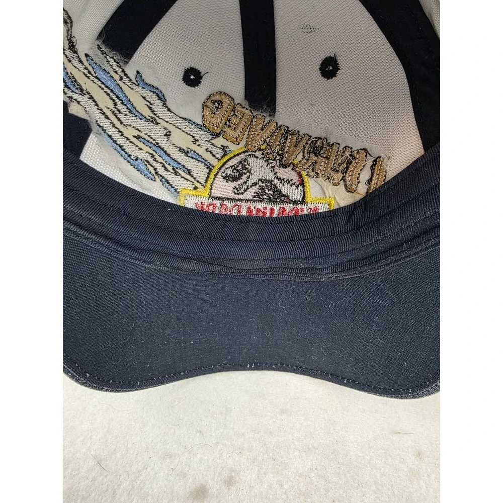 Vintage Universal Studios Jurassic Park Hat I‎ Survived Scratch Ombré Blue Kids